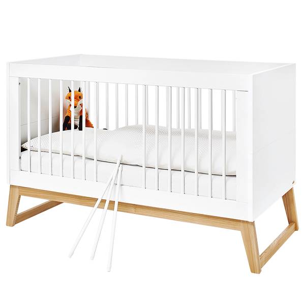Kinderbett 'Bridge' Weiß - Massivholz - 76 x 94 x 151 cm