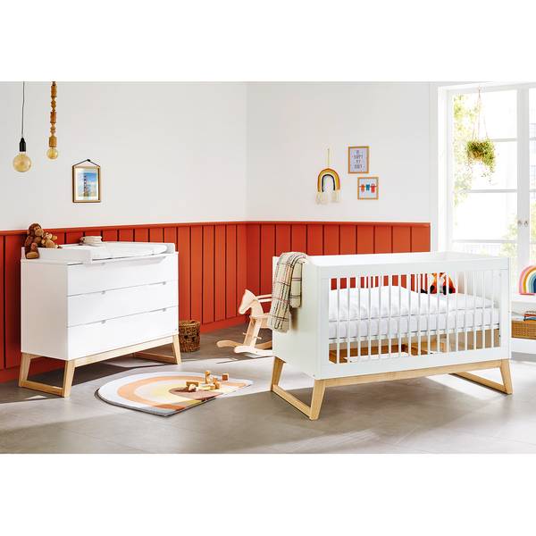 Kinderbett 'Bridge' Weiß - Massivholz - 76 x 94 x 151 cm