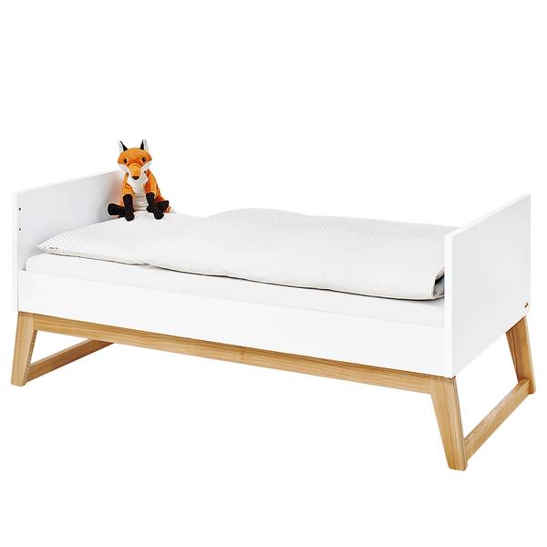 Kinderbett 'Bridge' Weiß - Massivholz - 76 x 94 x 151 cm