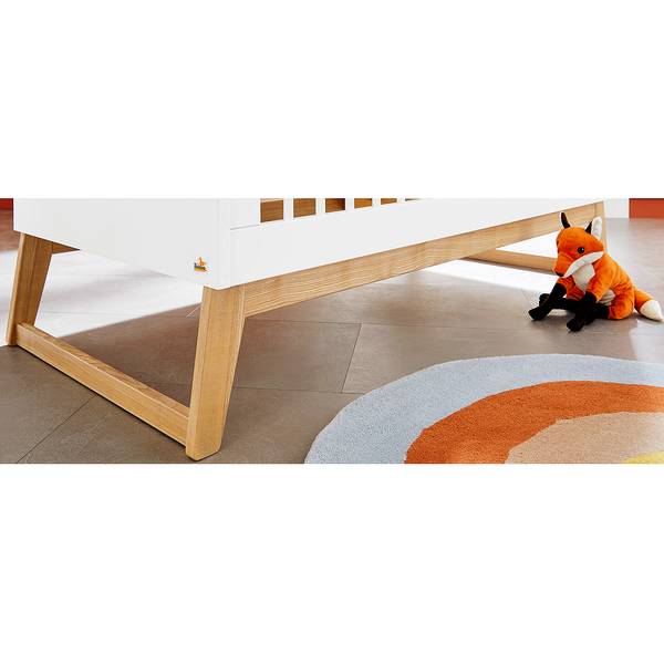 Kinderbett 'Bridge' Weiß - Massivholz - 76 x 94 x 151 cm
