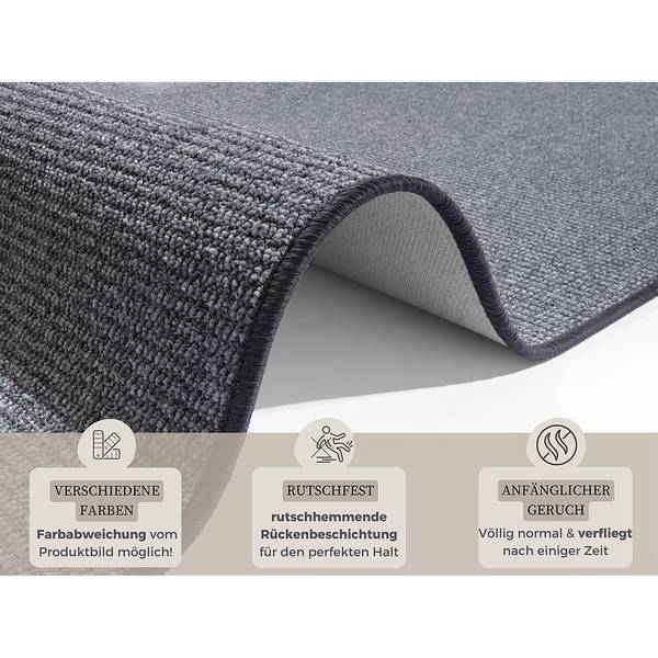 Tapis de couloir Bouclé Fibres synthétiques - Gris - 67 x 200 cm