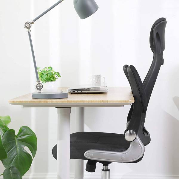 Bürostuhl Lozay Webstoff / Stahl - Schwarz / Chrom