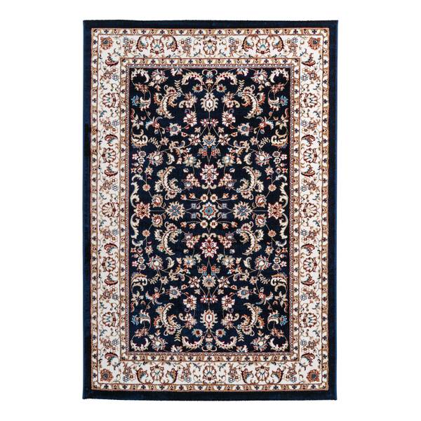 Laagpolig vloerkleed Isfahan II polyester - marineblauw - 160 x 230 cm