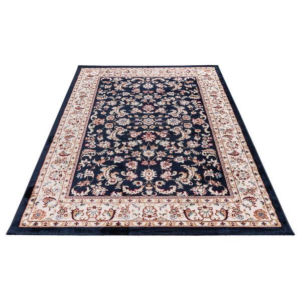 Laagpolig vloerkleed Isfahan II polyester - marineblauw - 160 x 230 cm