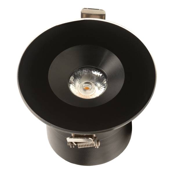 LED-Einbauleuchte Odeon Klarglas / Aluminium - 1-flammig - Schwarz