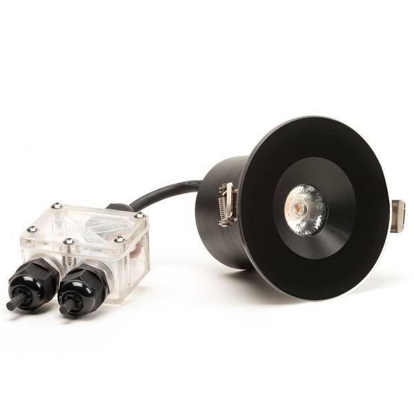 LED-Einbauleuchte Odeon Klarglas / Aluminium - 1-flammig - Schwarz