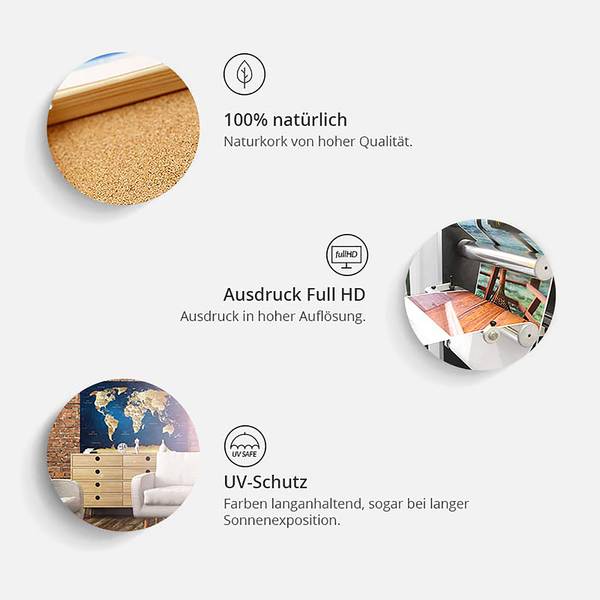 Afbeelding Doors to the World kurk - bruin - 90 x 60 cm