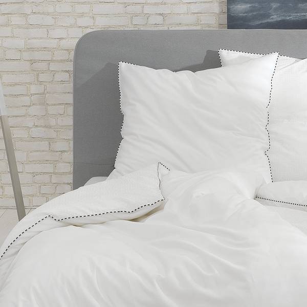 Beddengoed Scatter katoen - wit - 135 x 200 cm + kussen 80 x 80 cm