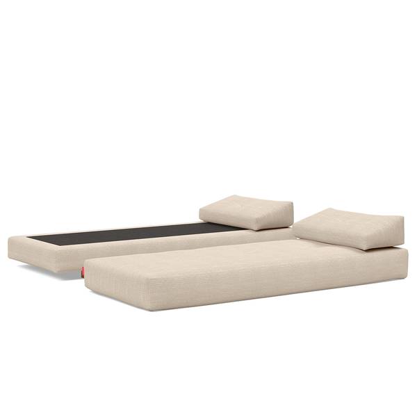 Schlafsofa Sigmund Webstoff - Webstoff Kenya: Gravel - Eiche Hell