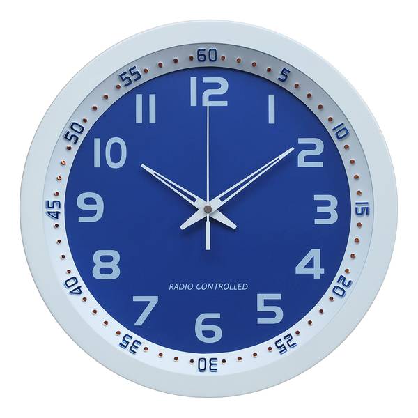 Horloge murale WT 8971 Matière plastique - Bleu / Blanc