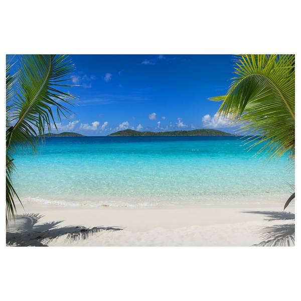 Tableau magnétique Maldives Acier / Film vinyle - Bleu - 60 x 40 cm