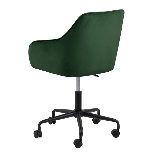 Bürostuhl Magrin Samt / Eisen - Samt Vilda: Dunkelgrün