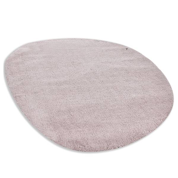 Hoogpolig vloerkleed Cozy Uni Pebble kunstvezels - beige - 135 x 200 cm