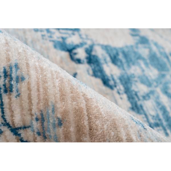 Kurzflorteppich Baroque 500 Kunstfaser - Creme / Blau - 120 x 170 cm