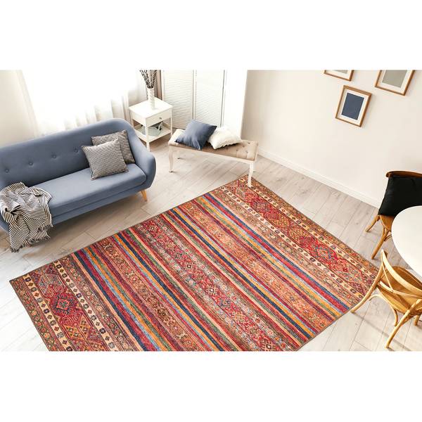 Kurzflorteppich Faye 725 Kunstfaser - Multi / Rot - 230 x 330 cm