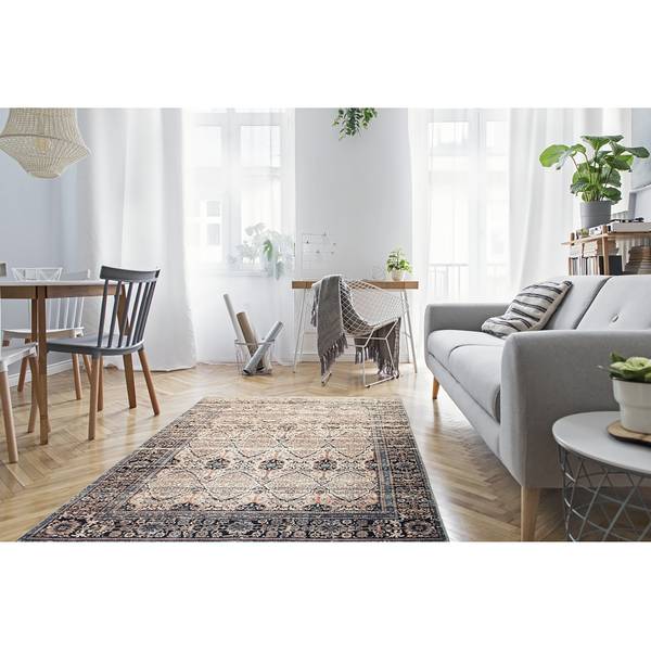 Laagpolig vloerkleed Galaxy 1400 kunstvezels - beige/blauw - 170 x 240 cm