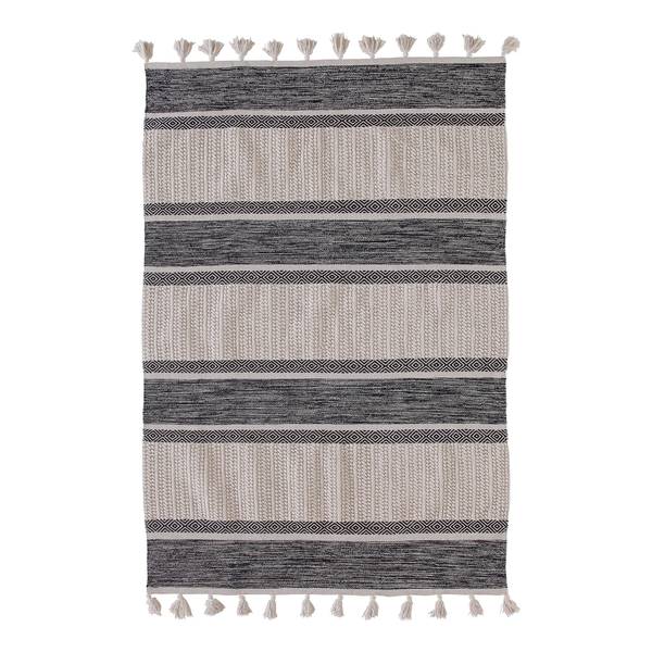 Kurzflorteppich Puffy IX Baumwolle - Beige / Grau