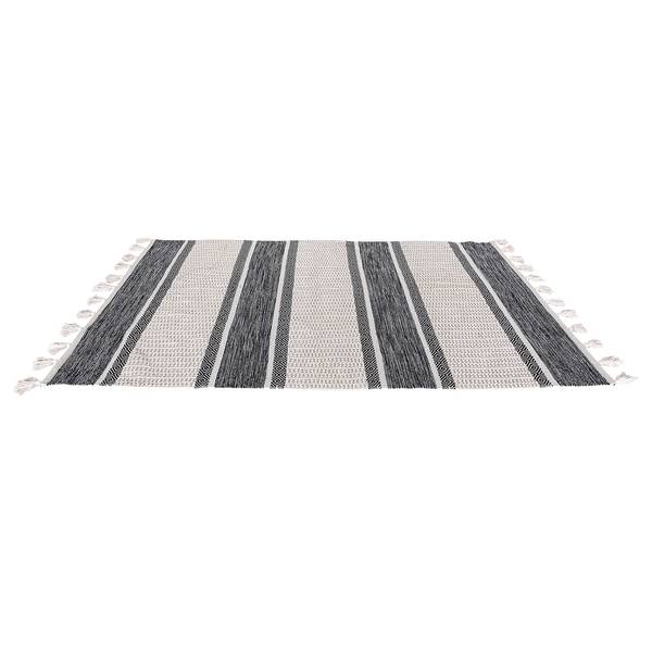 Kurzflorteppich Puffy IX Baumwolle - Beige / Grau