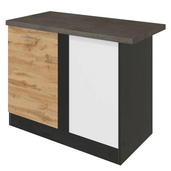 Eck-Unterschrank Sorrento Wotaneiche Dekor / Graphit