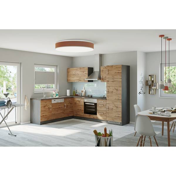 Koelkast-ombouw Sorrento Wotan eikenhouten look/grafiet