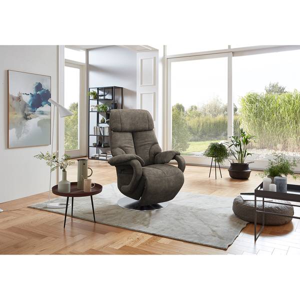Fauteuil relax Foulbec Microfibre - Microfibre Priya: Anthracite - Fonction relaxation - Avec aide au redressement