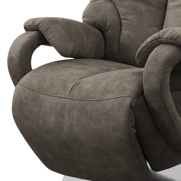 Fauteuil relax Foulbec Microfibre - Microfibre Priya: Anthracite - Fonction relaxation - Avec aide au redressement