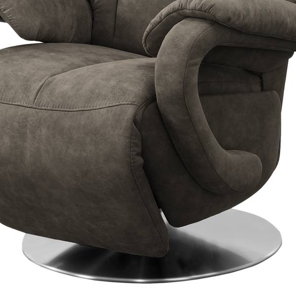Fauteuil relax Foulbec Microfibre - Microfibre Priya: Anthracite - Fonction relaxation - Avec aide au redressement