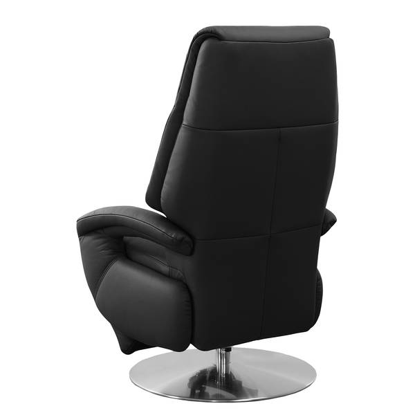 Relaxfauteuil Givors echt leer - echt leer Pua: zwart - relaxfunctie - met opstahulp