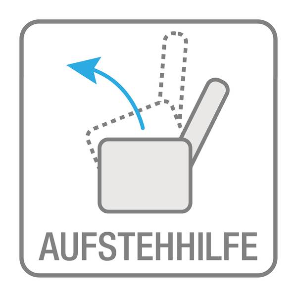 Relaxfauteuil Givors echt leer - echt leer Pua: zwart - relaxfunctie - met opstahulp