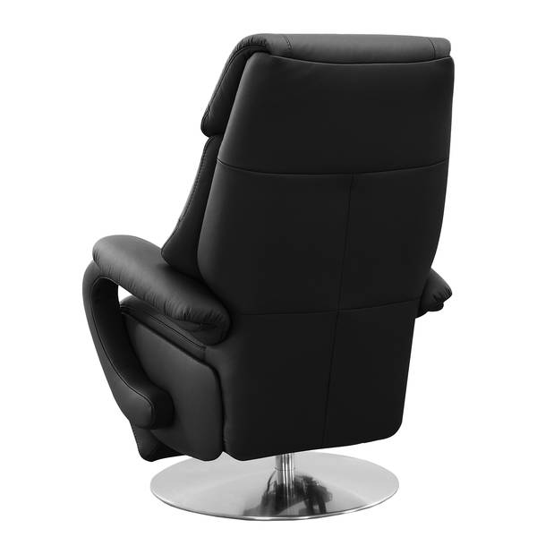 Fauteuil relax Foulbec Cuir véritable - Cuir Pua: Noir - Fonction relaxation
