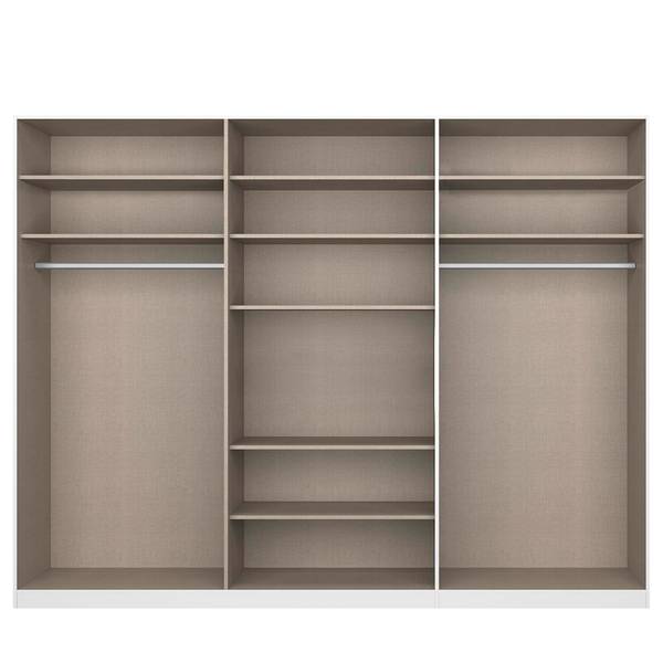 Drehtürenschrank Alabama Alpinweiß / Grau - 271 x 229 cm - Classic - Aluminium - Ohne Spiegeltür/-en