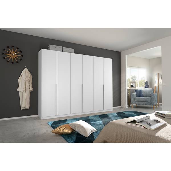 Drehtürenschrank Alabama Alpinweiß / Grau - 271 x 229 cm - Classic - Aluminium - Ohne Spiegeltür/-en