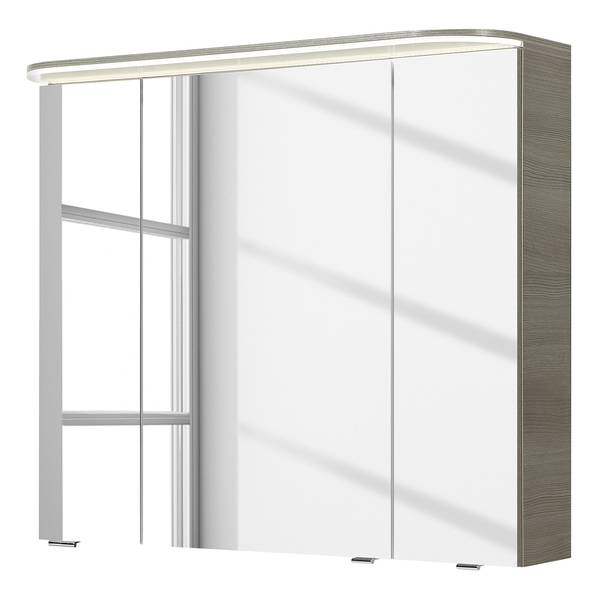 Badezimmerset Balto III (3-teilig) Inklusive Beleuchtung - Graphit - Breite: 137 cm