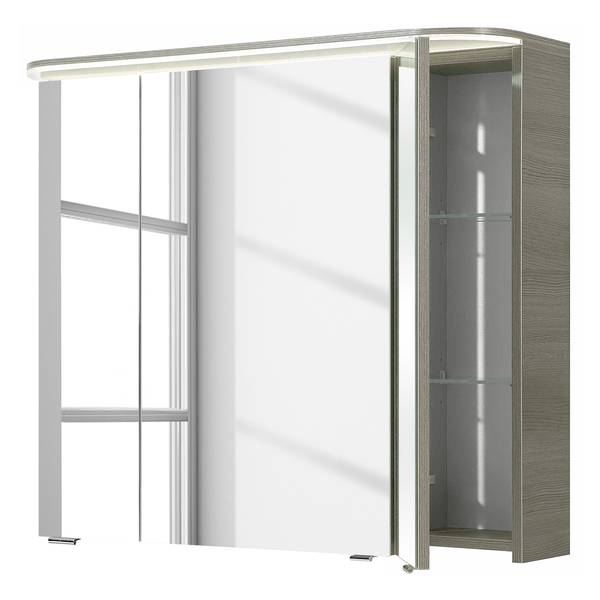 Badezimmerset Balto III (3-teilig) Inklusive Beleuchtung - Graphit - Breite: 137 cm
