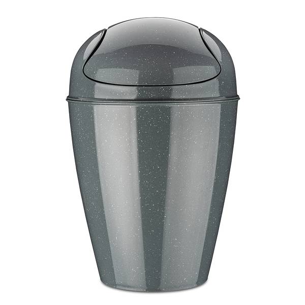Schwingdeckeleimer Del Recycled TPE - Grau - Fassungsvermögen: 12 L