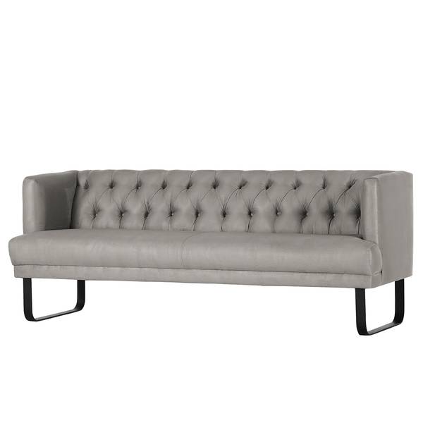 Bank Selda microvezel/ijzer - grijs - Breedte: 212 cm