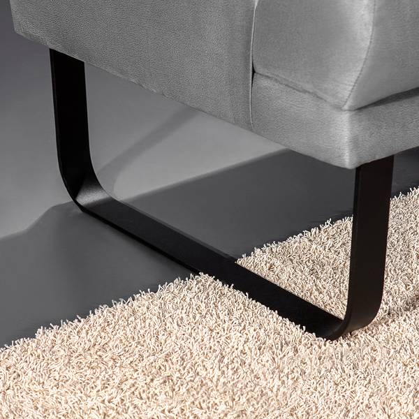 Bank Selda microvezel/ijzer - grijs - Breedte: 212 cm