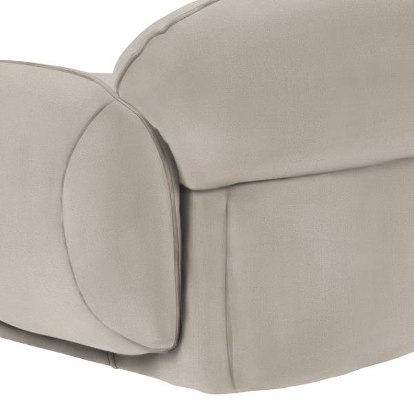 Ecksofa Viborg Flachgewebe - Flachgewebe Meave: Grau - Longchair davorstehend rechts