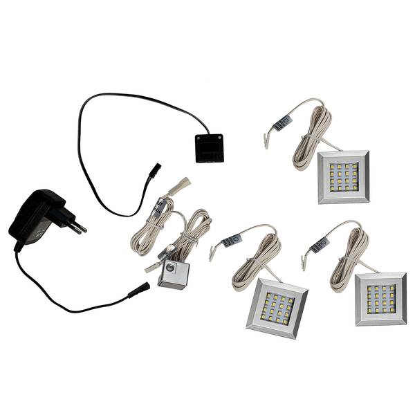 Éclairage LED Batey (lot de 3) Bois manufacturé - 4 x 2.7 x 0.5 cm