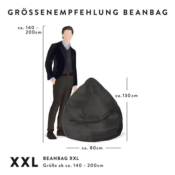 Beanbag Alfa XXL antracietkleurig