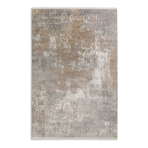 Laagpolig vloerkleed Vision II textielmix - beige - 133 x 190 cm
