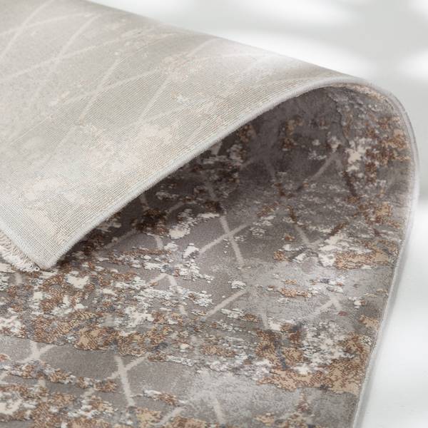 Laagpolig vloerkleed Vision II textielmix - beige - 133 x 190 cm