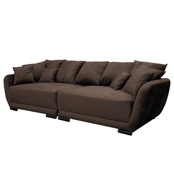 Bigsofa Tarnos Samt - Samt Ravi: Dunkelbraun