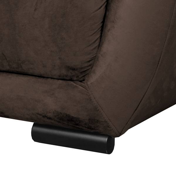 Bigsofa Tarnos Samt - Samt Ravi: Dunkelbraun