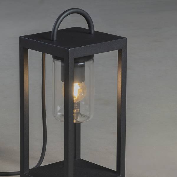 Lantaarn Bologna transparant glas/staal - 1 lichtbron