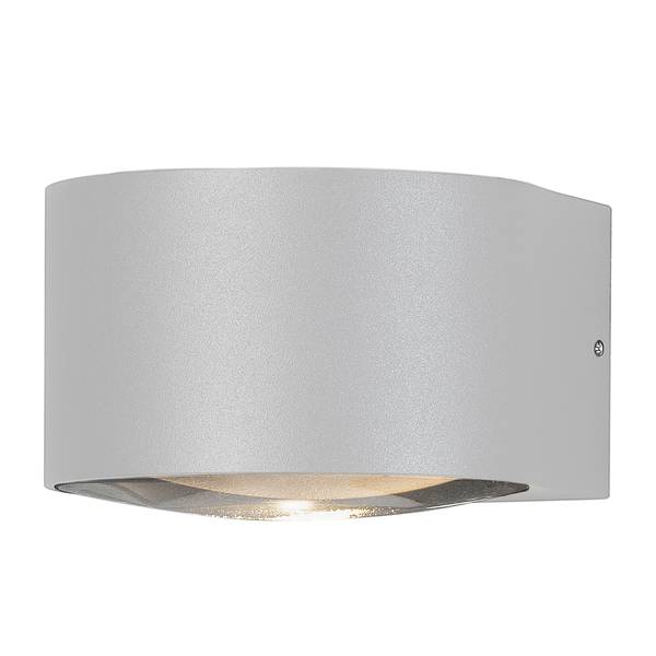 Wandleuchte Gala Klarglas / Aluminium - 1-flammig - Silber
