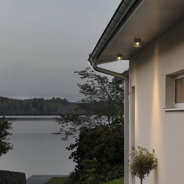 Plafondlamp Varese transparant glas/aluminium - 1 lichtbron
