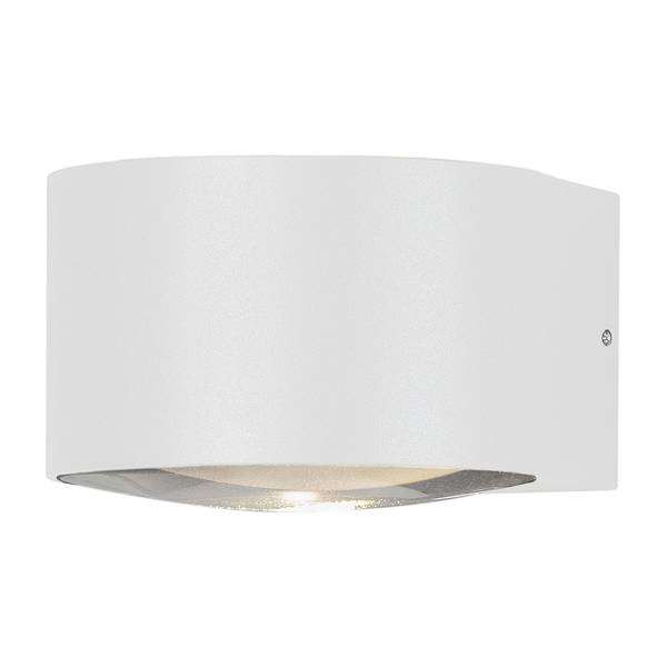 Wandlamp Gela transparant glas/aluminium - 2 lichtbronnen - wit