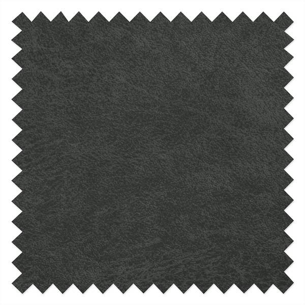 Wohnlandschaft FORT DODGE Antiklederlook - Microfaser Yaka: Schwarz - Longchair davorstehend rechts / Ottomane links - Ohne Schlaffunktion
