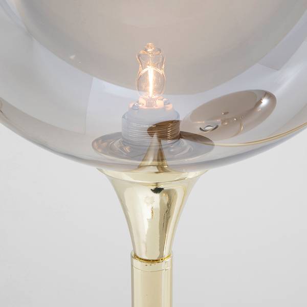Stehleuchte Al Capone Glas / Stahl - 3-flammig